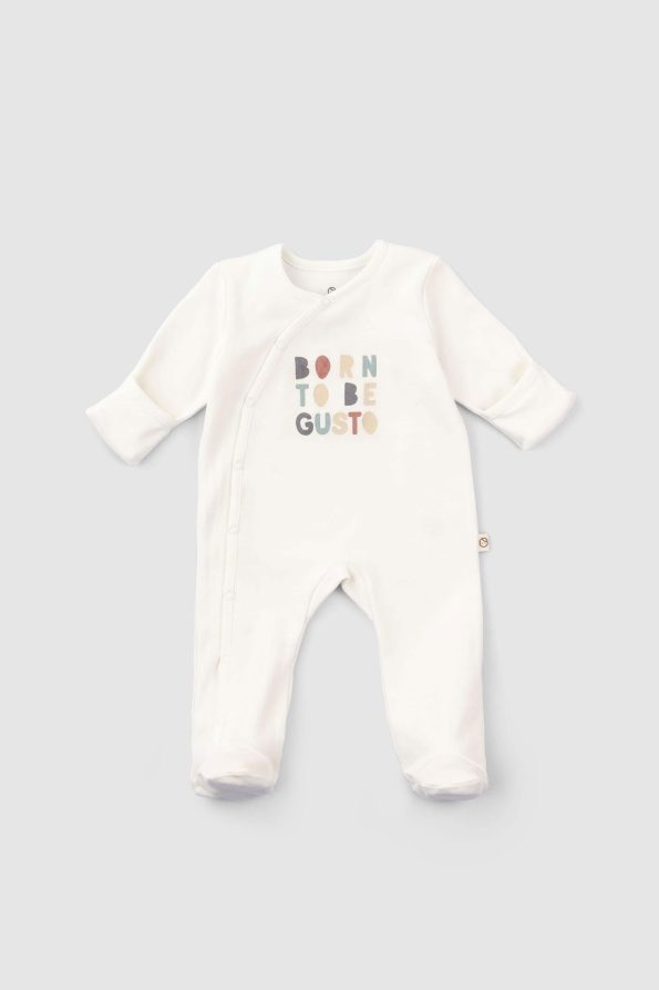 Organic Cotton Gloved Footed Baby Romper Set