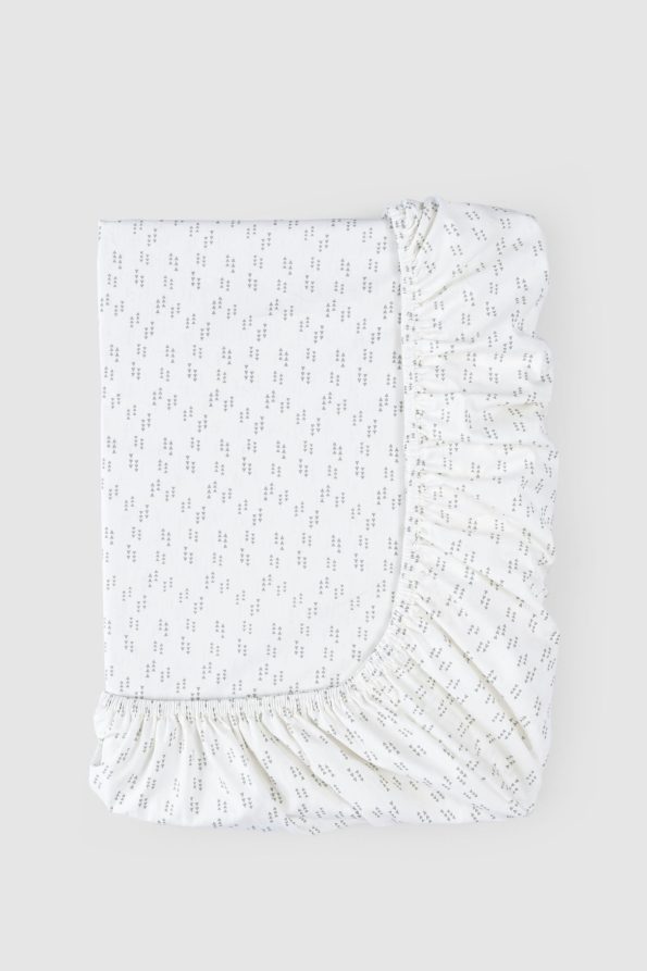 Organic Cotton Fitted Sheet and Pillowcase Set Arrow 90x190 cm