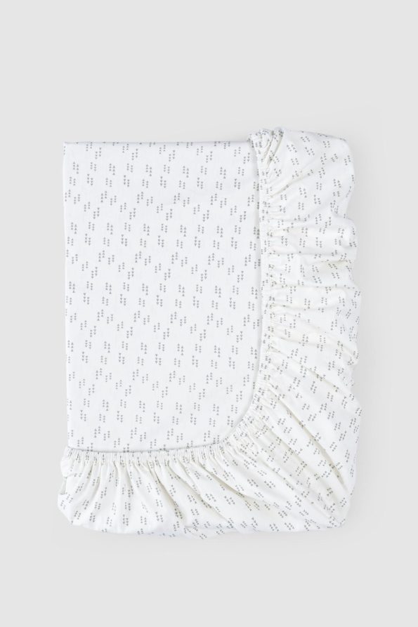 Organic Cotton Fitted Sheet and Pillowcase Set Arrow 90x190 cm