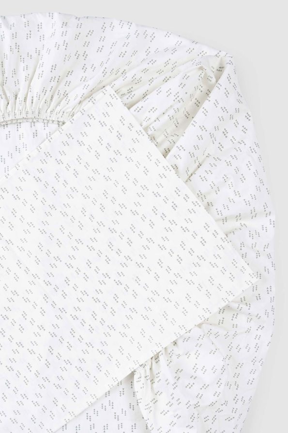 Organic Cotton Fitted Sheet and Pillowcase Set Arrow 90x190 cm