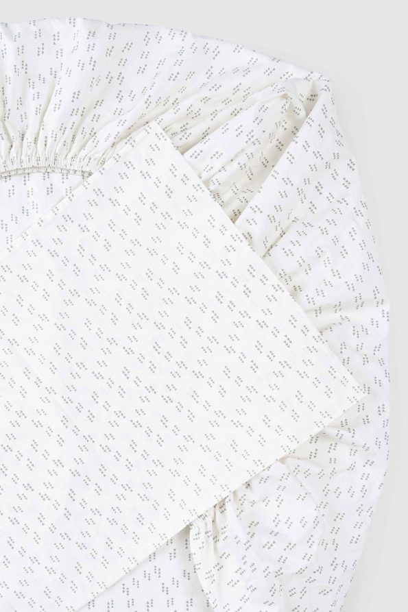 Organic Cotton Fitted Sheet and Pillowcase Set Arrow 90x190 cm