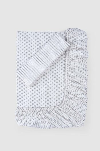 Organic Cotton Fitted Sheet and Pillowcase Set Lea 90x190 cm