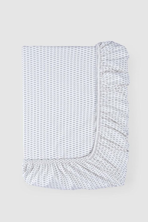 Organic Cotton Fitted Sheet and Pillowcase Set Lea 90x190 cm