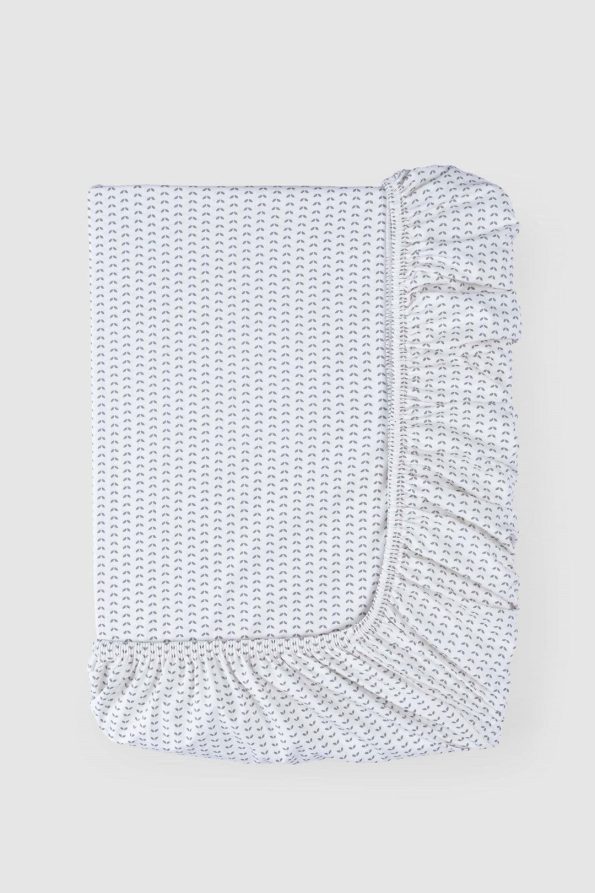 Organic Cotton Fitted Sheet and Pillowcase Set Lea 90x190 cm