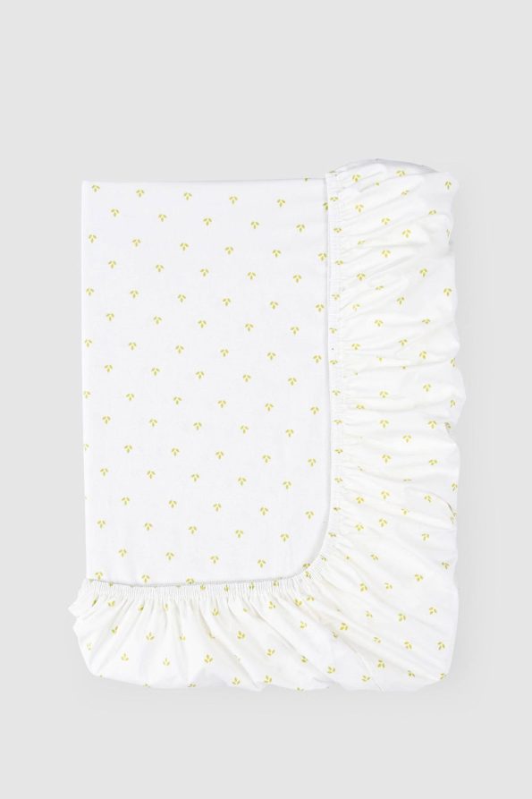 Organic Cotton Fitted Sheet and Pillowcase Set Lotus 90x190 cm