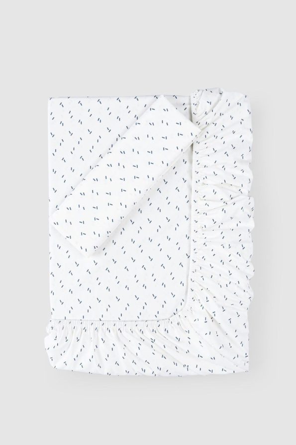 Organic Cotton Fitted Sheet and Pillowcase Set 90x190 cm