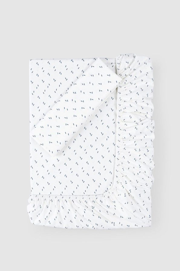 Organic Cotton Fitted Sheet and Pillowcase Set 90x190 cm