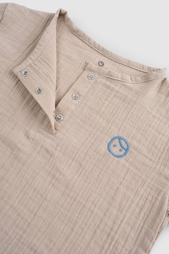 Organic Cotton Muslin Baby Beige T-Shirt