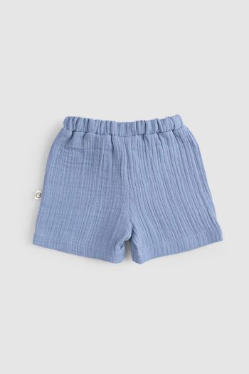 Organic Cotton Muslin Baby Blue Shorts