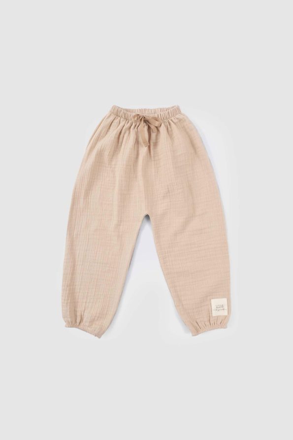 Organic Cotton Muslin Wrap Baby Set Beige