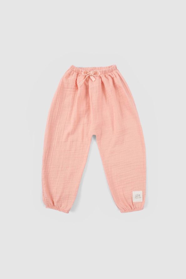 Organic Cotton Muslin Cross-over Baby Set Pink