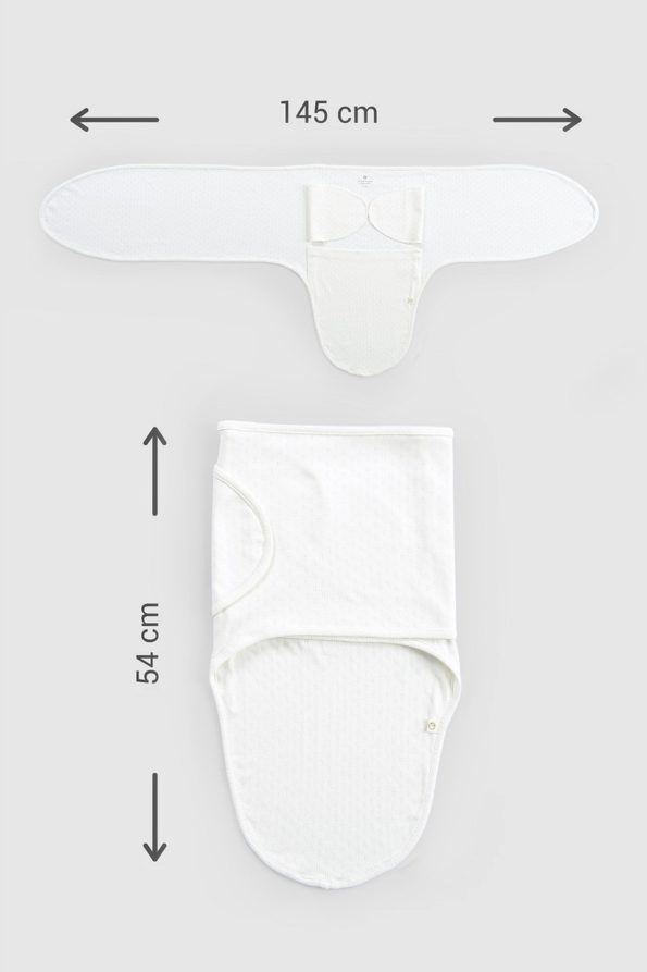 Organic Cotton Pointelle Newborn Swaddle Sleeping Bag Ecru