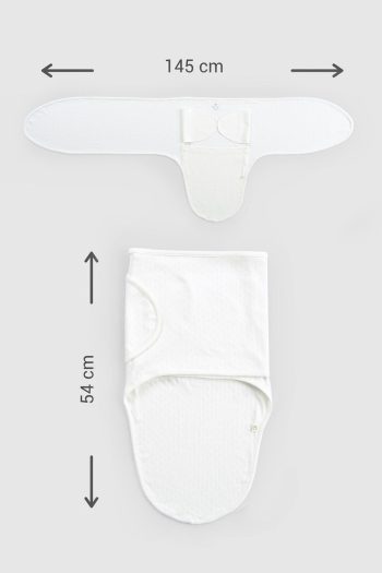 Organic Cotton Pointelle Newborn Swaddle Sleeping Bag Ecru