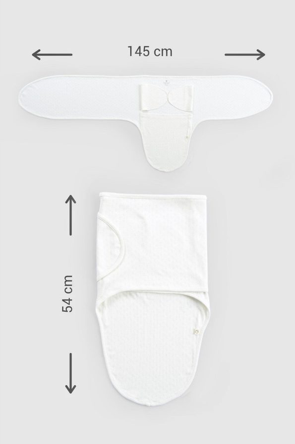 Organic Cotton Pointelle Newborn Swaddle Sleeping Bag Ecru