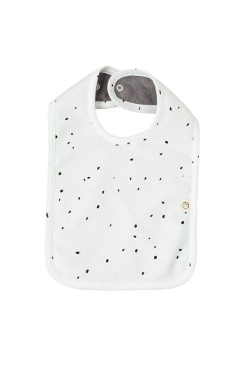 Organic Cotton Waterproof Cosmos White Baby Bib