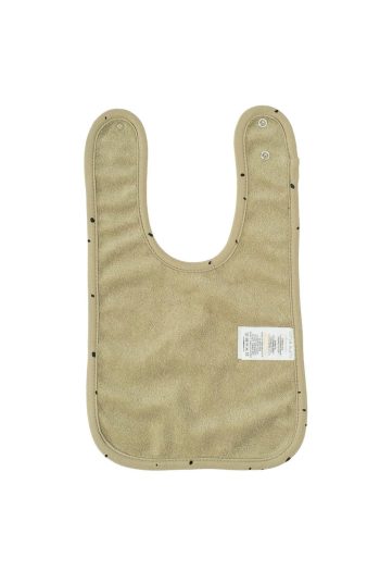 Organic Cotton Waterproof Cosmos Olive Baby Bib