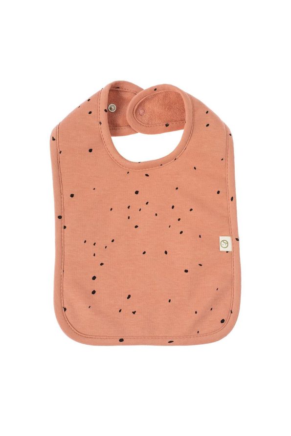 Organic Cotton Waterproof Cosmos Pink Baby Bib