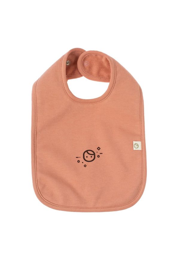 Organic Cotton Liquid-Resistant Pink Baby Bib