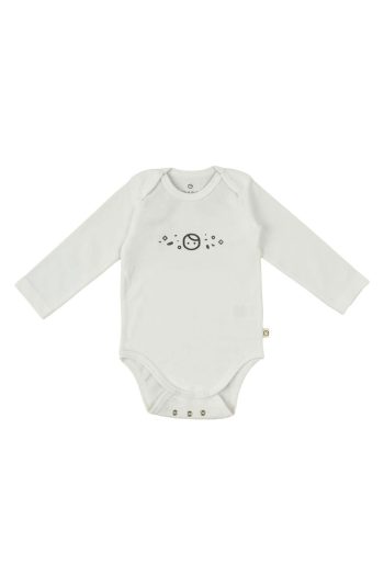 Adjustable Snap Long Sleeve Organic Cotton Baby Bodysuit