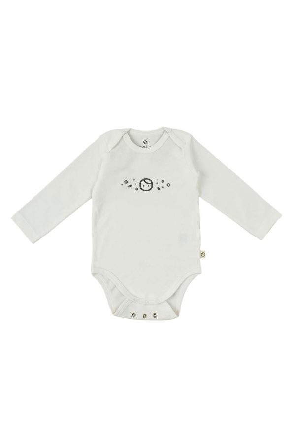 Adjustable Snap Long Sleeve Organic Cotton Baby Bodysuit