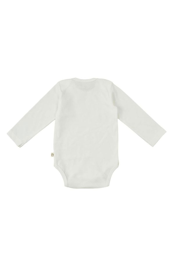 Adjustable Snap Long Sleeve Organic Cotton Baby Bodysuit