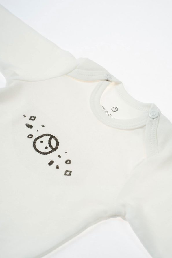 Adjustable Snap Long Sleeve Organic Cotton Baby Bodysuit