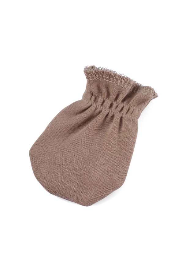 Organic Cotton Coffee Newborn Mittens