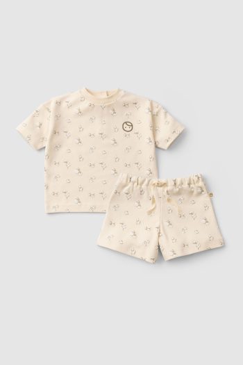 Organic Cotton Baby Shorts Set Little Cotton Print