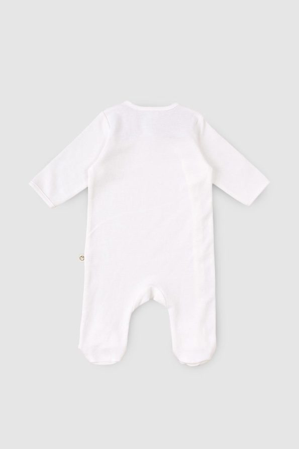 Organic Cotton Newborn Romper in White