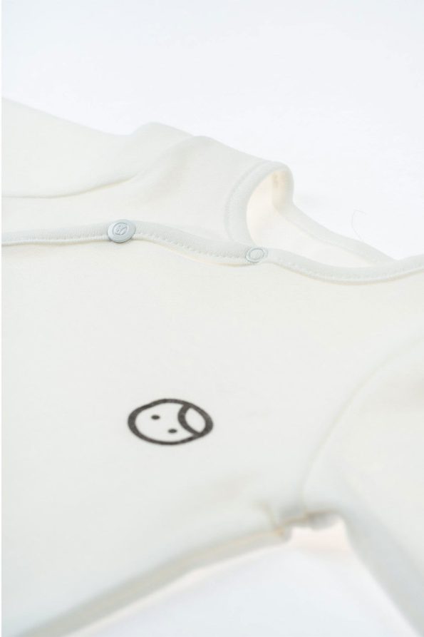 Organic Cotton Newborn Romper in White