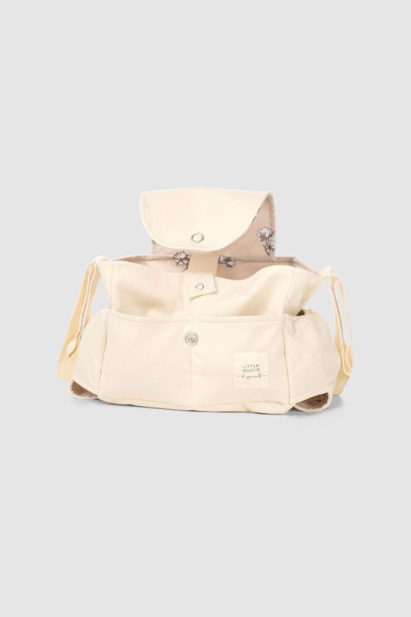 Waterproof Baby Stroller Organizer Bag with Cotton Print