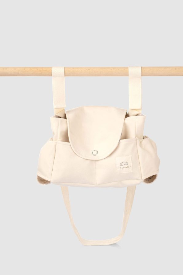 Waterproof Baby Stroller Organizer Bag with Cotton Print