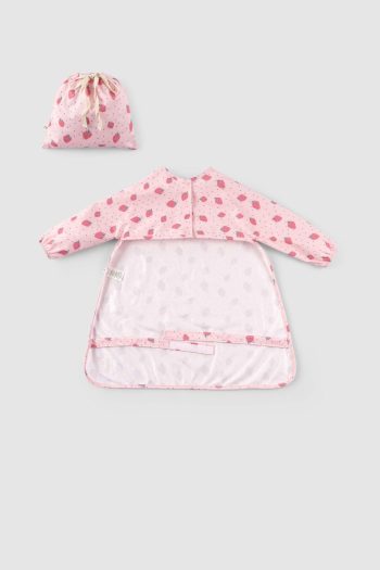 Waterproof Strawberry Print Baby Feeding and Activity Bib