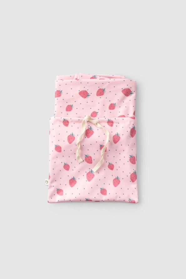 Waterproof Strawberry Print Baby Feeding and Activity Bib