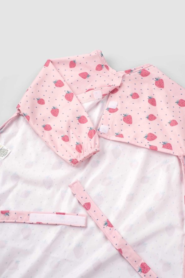 Waterproof Strawberry Print Baby Feeding and Activity Bib