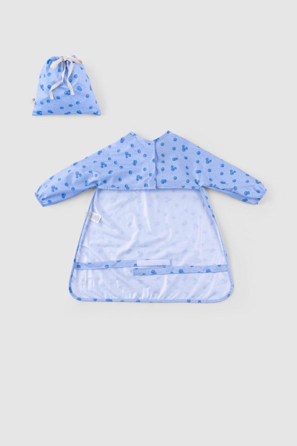 Waterproof Blueberry Patterned Activity and BLW Bib with Pouch