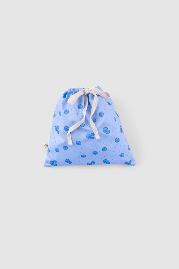 Waterproof Blueberry Patterned Activity and BLW Bib with Pouch
