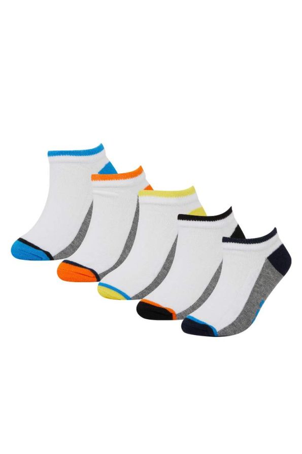 Boys' Patterned 5-Pack Ankle Socks