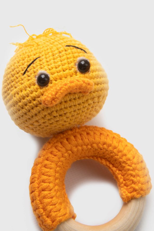 Amigurumi Duck Rattle Yellow