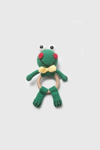 Amigurumi Frog Rattle Green