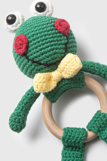 Amigurumi Frog Rattle Green