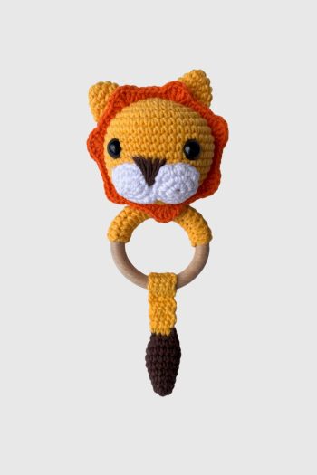 Amigurumi Lion Rattle Yellow