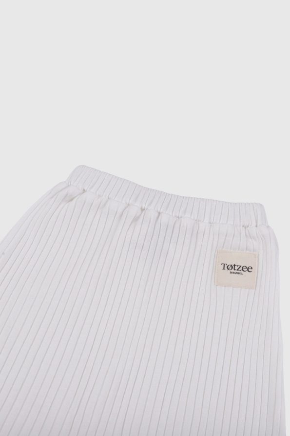 Ribbed Trousers Off-White