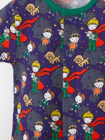 Little Prince Patterned Short Sleeve Romper