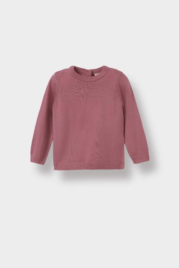 Girls' Baby Crew Neck Knit Sweater