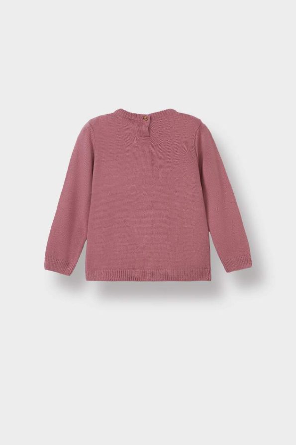 Girls' Baby Crew Neck Knit Sweater