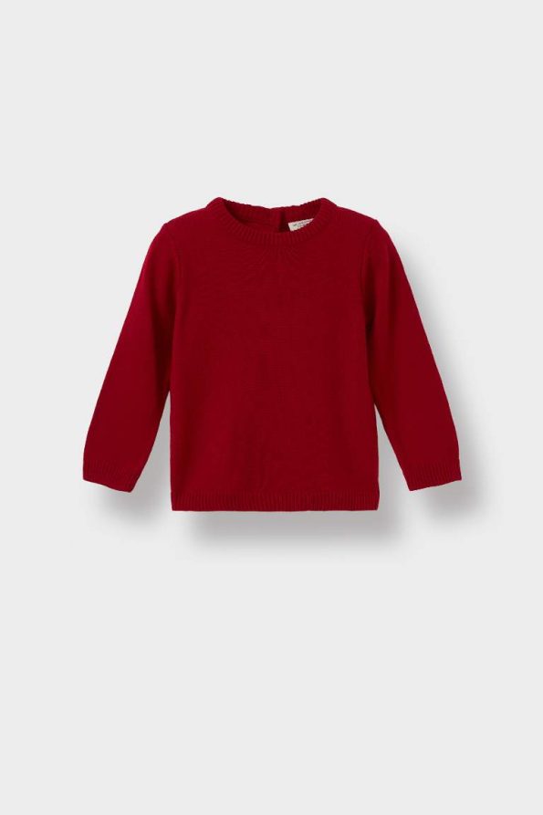 Girls' Baby Crew Neck Knit Sweater