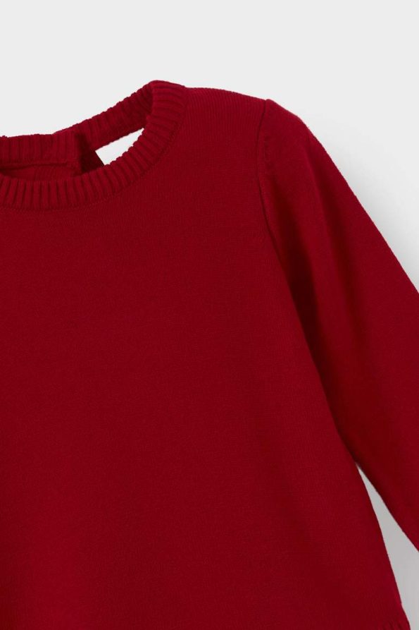 Girls' Baby Crew Neck Knit Sweater