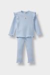 Girls' Baby 2-Piece Floral Long Sleeve Ribbed T-Shirt and Leggings Set