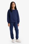 Girls' Standard Fit Basic Elastic Waist School Jogger Pants
